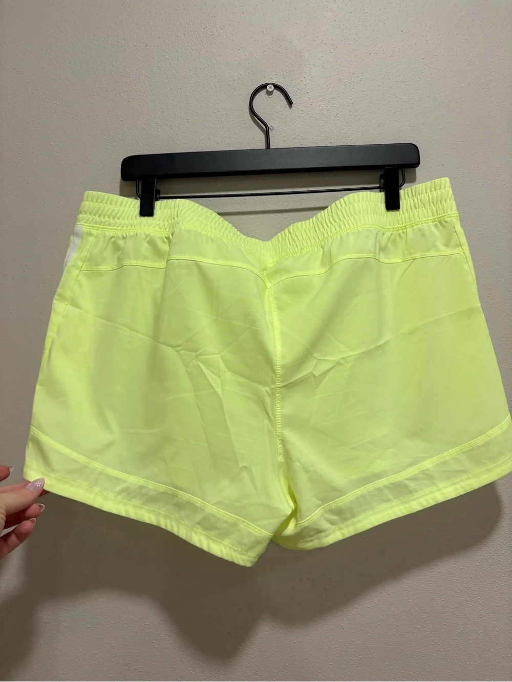 Adidas XL highlighter yellow athletic shorts